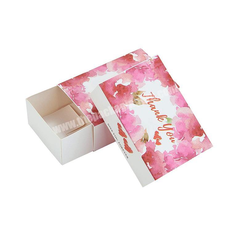China Factory Custom Pattern Logo Printing Drawer Box Packaging Cardboard Gift Sliding Box