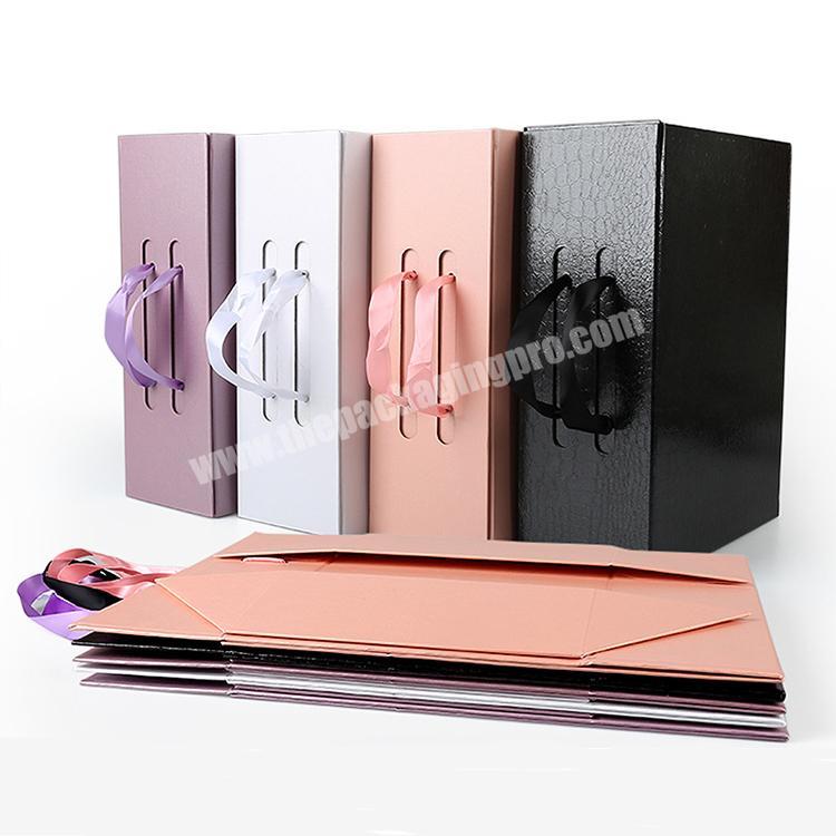 China Factory High Quality Cosmetic Paper Packaging Folding Box Custom Logo Foldable Magnetic Boxes