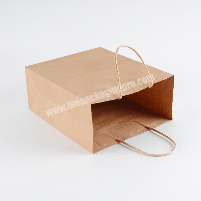 China Factory Price Custom Luxury Shopping Bag Brown Kraft Shopping Paper Bag