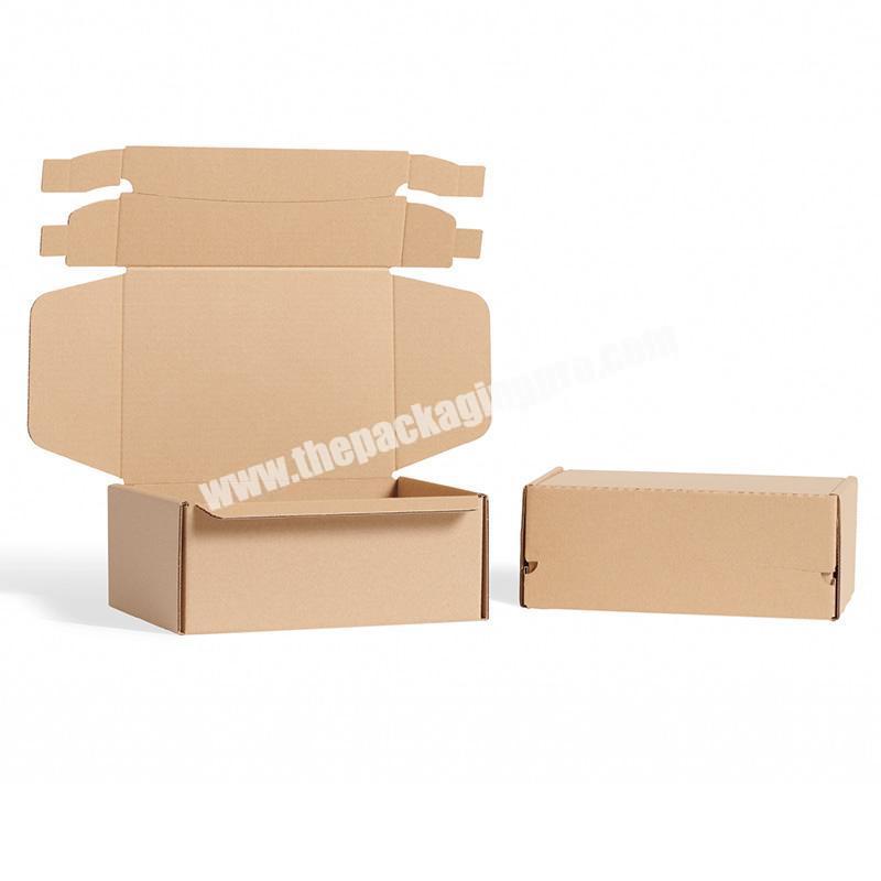 Full Custom Logo Private Label Eco Friendly Folding Kraft Corrugated Shipping Mailing Mailer Paper Box