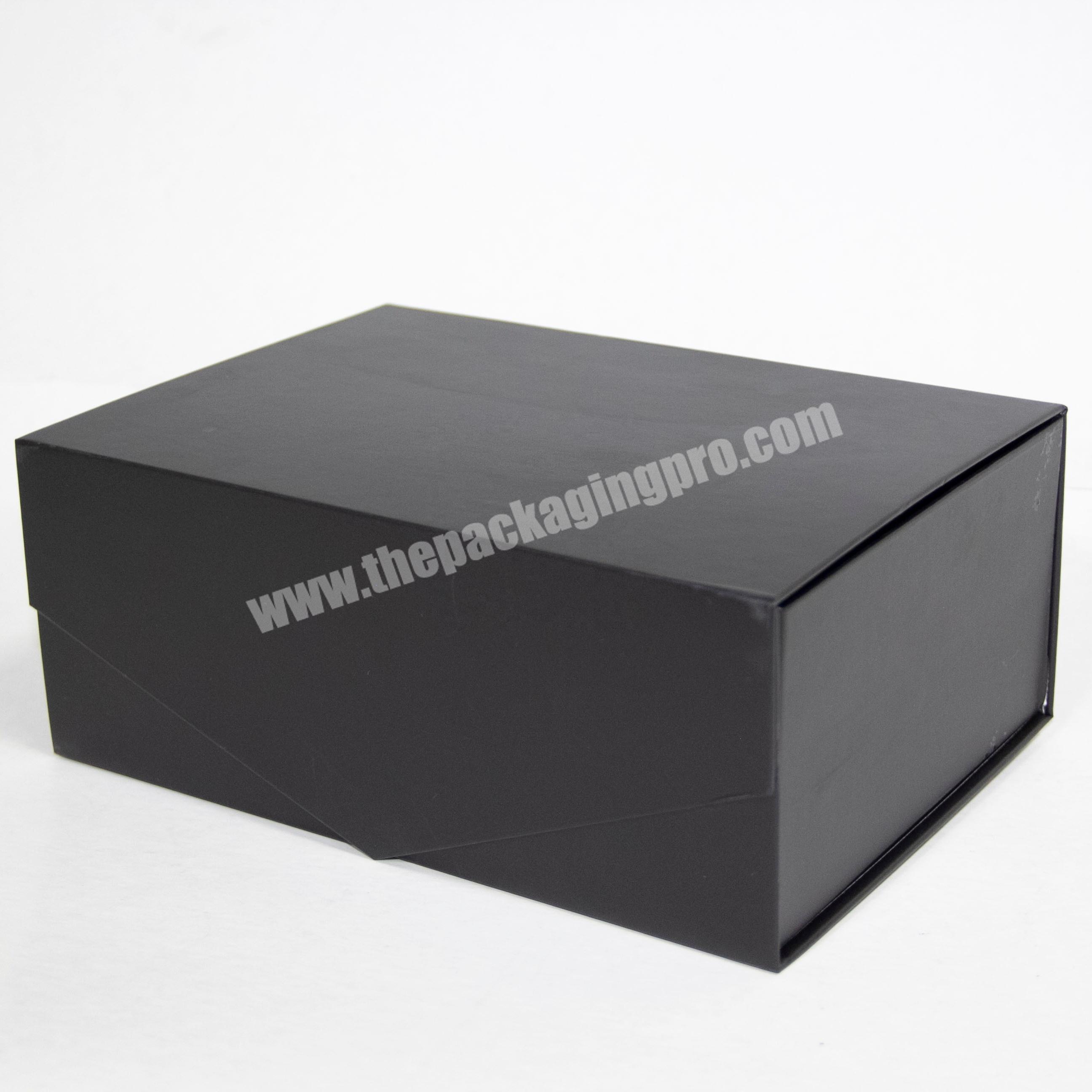 Chinese Factories Holographic Ribbon Packaging Customised Black Shoes Bridesmaid Wedding Gift Folding Magnetic Box