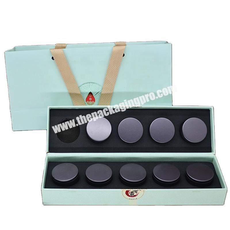 Chinese Style Magnetic Closure Gift Box Rigid Cardboard  Lid Tea Set Tea Box Custom Logo With Insert EVA Foam Gift Boxes