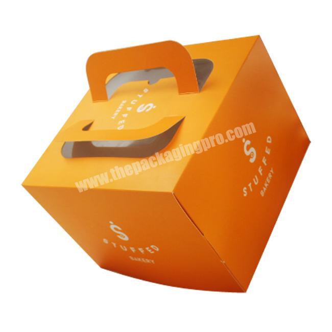 Chinese Take Away Cake Paper Cartoon Boxes With Pvc Window