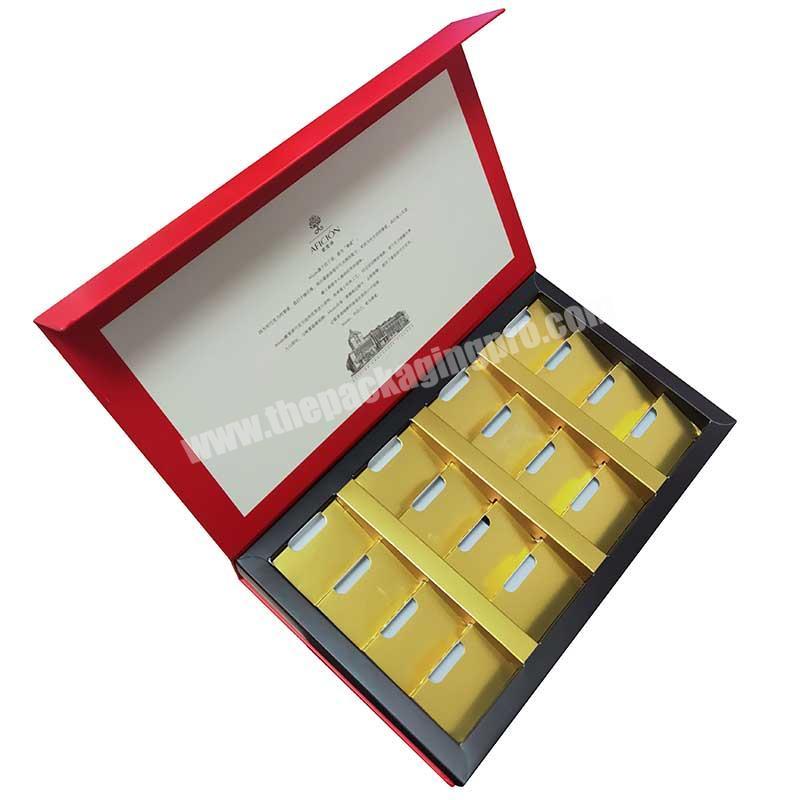 Chocolate candy packaging red magnetic folding box