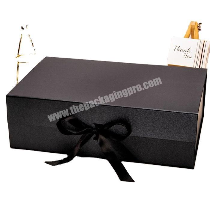 Christmas Lighted Flat Small Black Bows Large Window Inserts Magnetic Lid For Pack Basket Decorative Cheap Gift Boxes