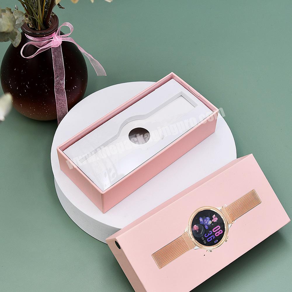 Classic Luxury Cardboard Lid and Base Box Paper custom logo luxury brand  watch box packaging