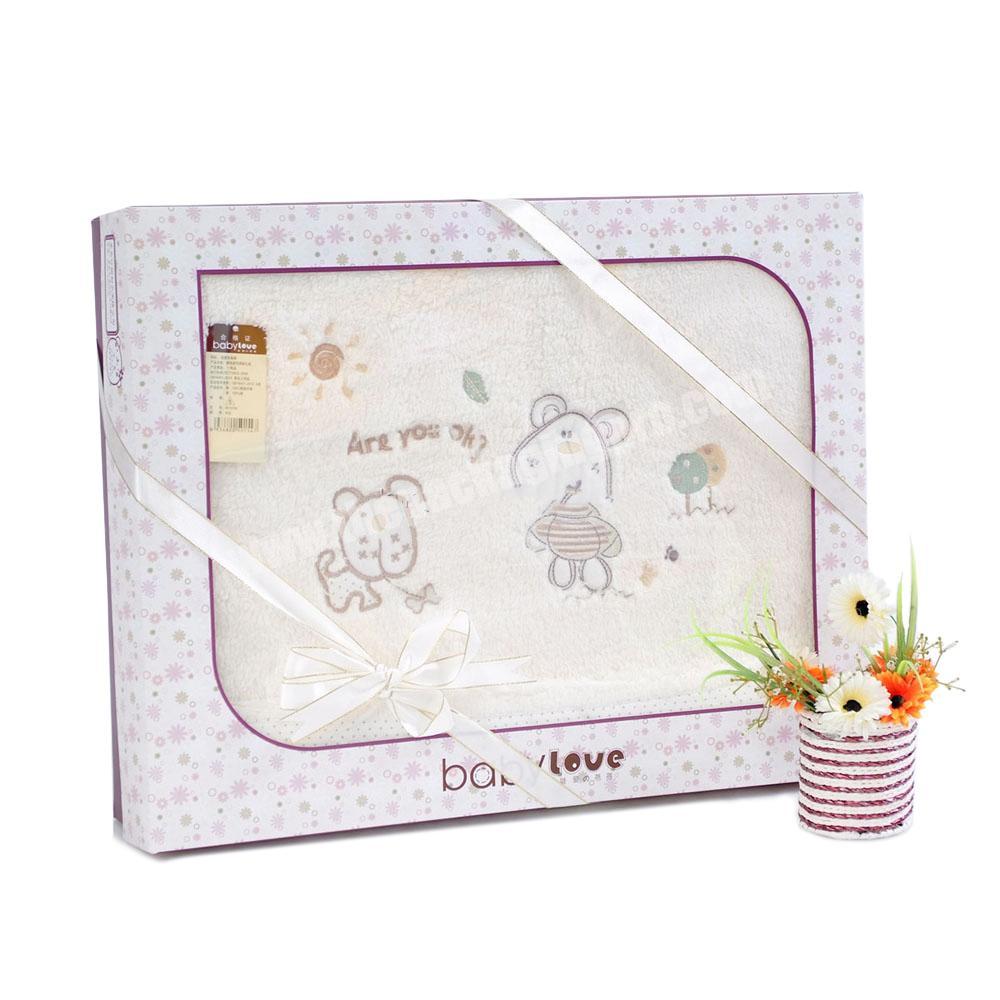 Clear window baby blanket packaging gift box for sale