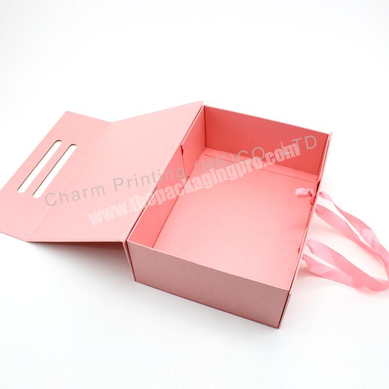 Collapsible Personalize Custom Logo Case Long Flat Pack Wig Package Box For Wig