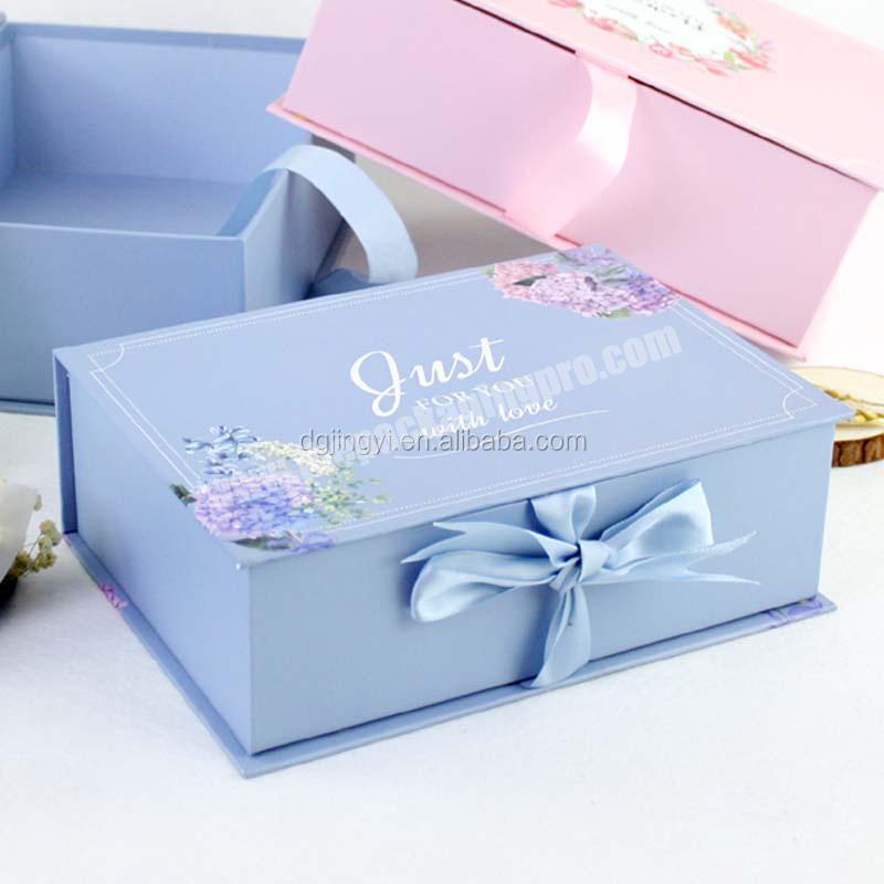 Colorful paper cardboard magnetic folding clothing packaging box