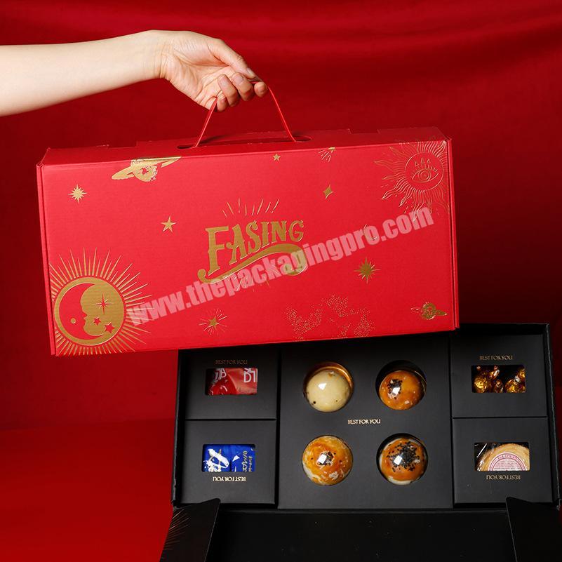 Corrugated paper portable gift box rectangular nuts & kernels packaging box