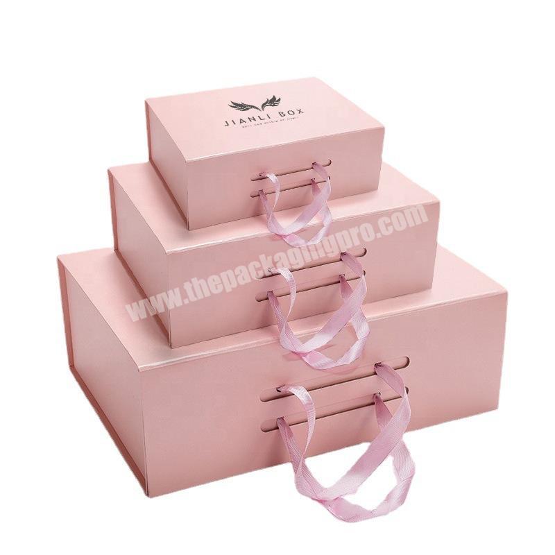 Creative Small Folding Scarf Gift Box Portable Flip Backpack Cardboard Box Clothes Shoes Packaging Box