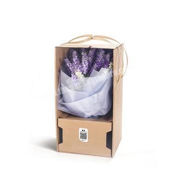Custom  new arrivals gift box packaging flower Strong portable recyclable paper transport box for protecting  flowers