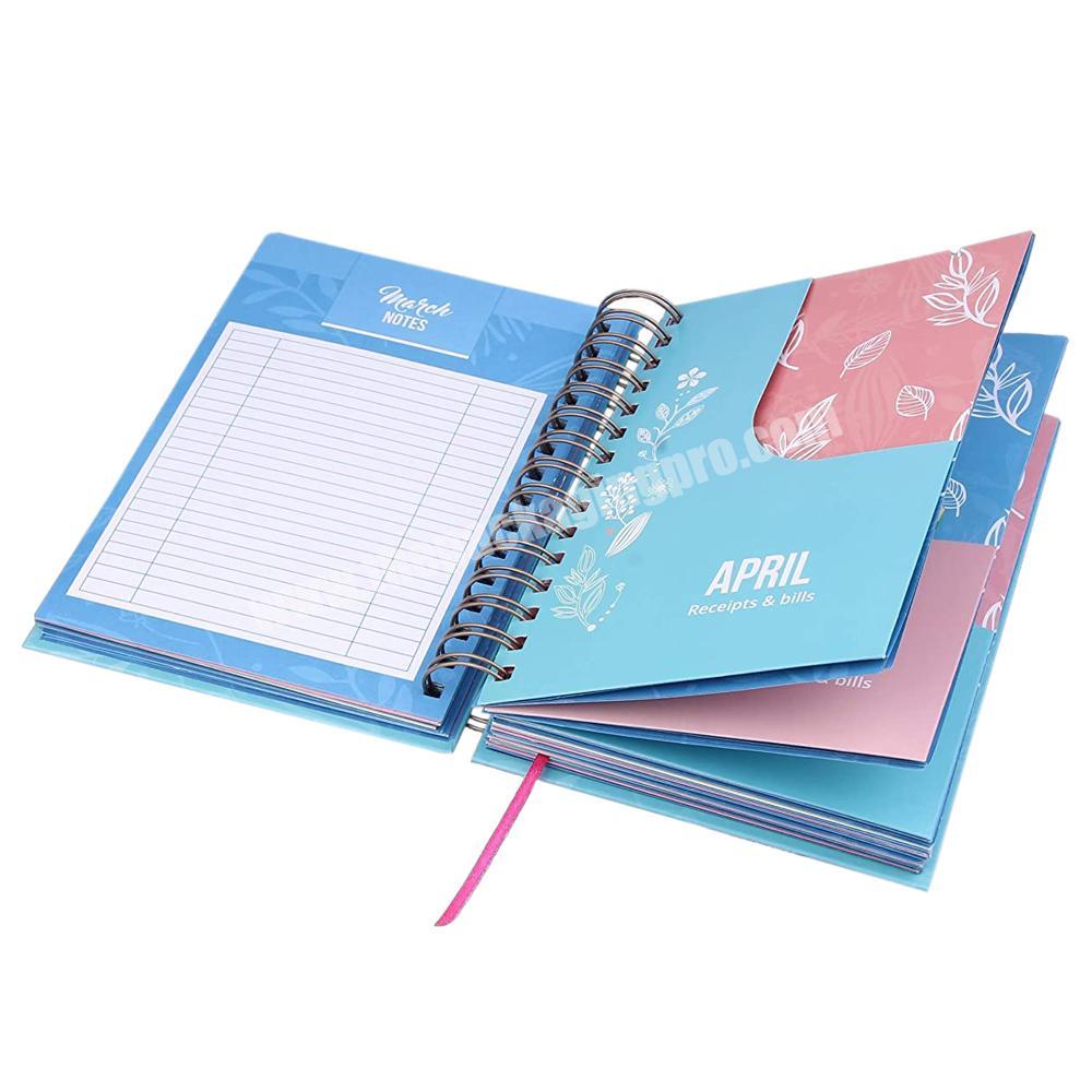 Custom 2022 Private Label Organizer Budget Binder Planner Notebook With Envelopes
