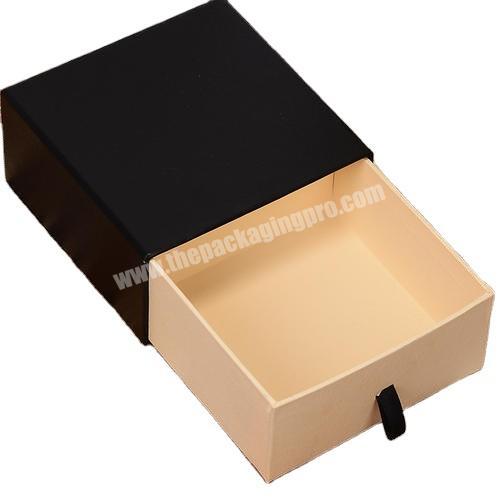 Custom Black Paper Drawer Box Packaging, Cardboard Drawer Gift Box Drawer, Sliding Drawer Packaging Paper Box