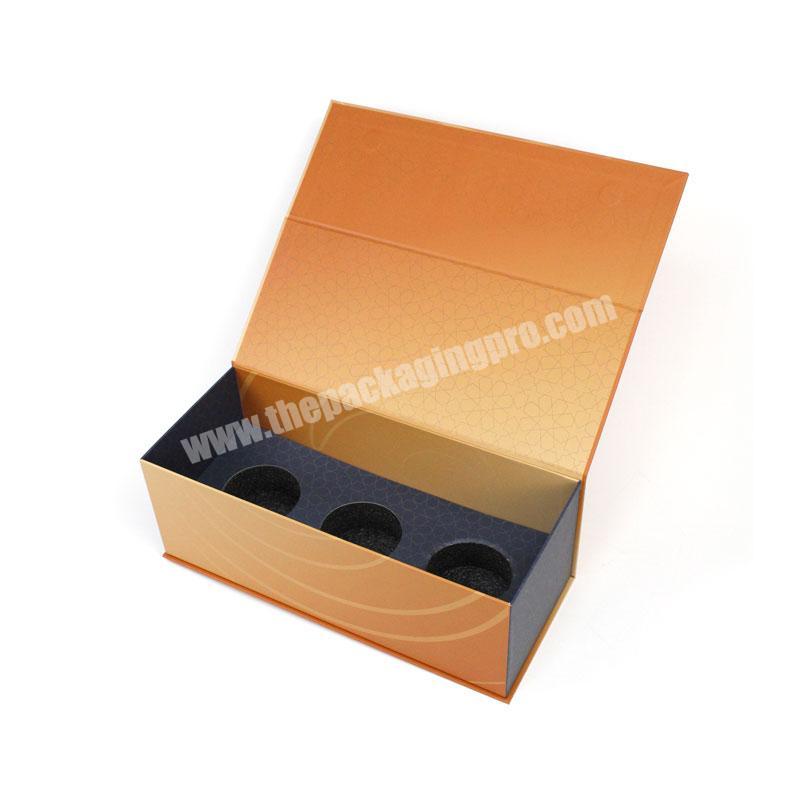 Custom Box Packaging Gift Boxes With Magnetic Lid Rigid Paper Gift Boxes With Sponge Insert Hold Glass Bottle