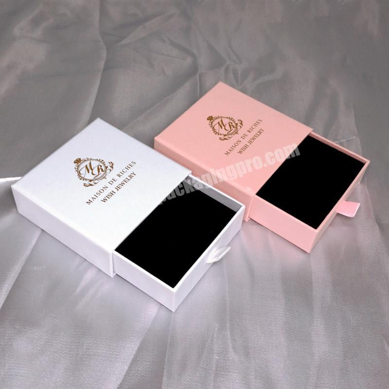 Custom Boxes Luxury Gift Cardboard Earring Necklace Ring Earrings Box with Logo Printed jewellery Packaging jewelry box