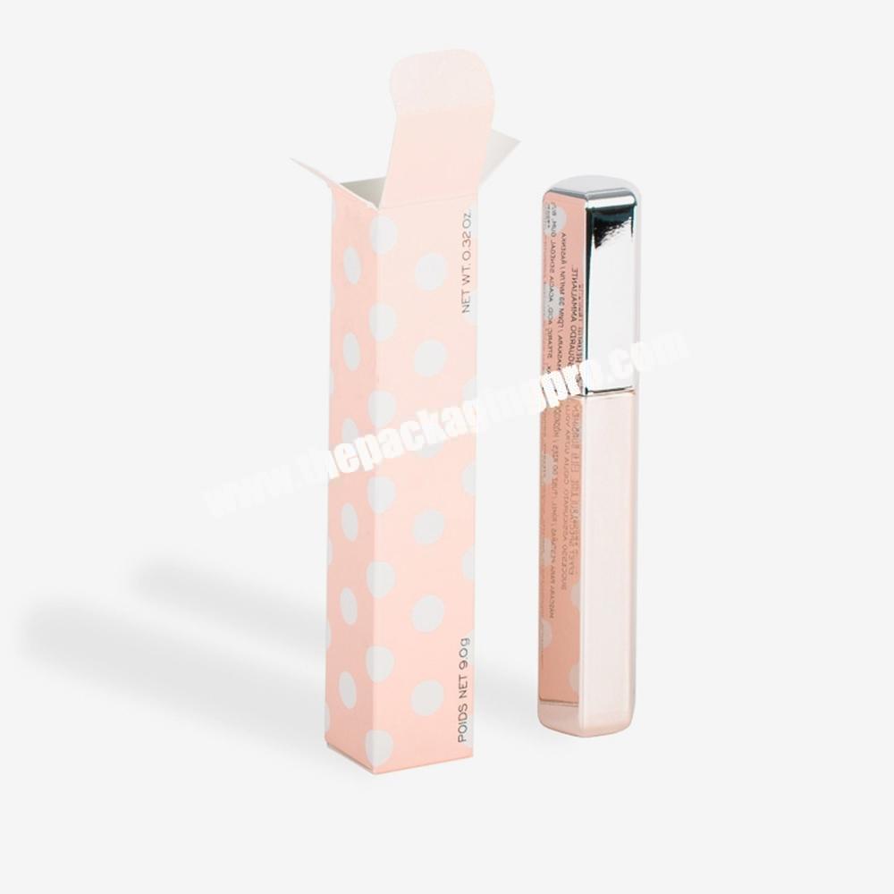 Custom Foil Printing Biodegradable Cosmetic Makeup Lip Stick Gloss Packaging Paper Boxes