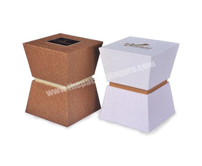 Custom Candle Packaging Box Slim Waist Cardboard Glitter Paper Gift Box for Jars Rigid Boxes Paperboard Gift & Craft Accept FSC