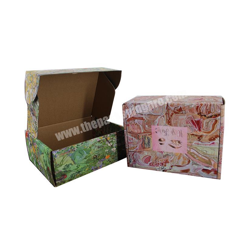 Custom Cardboard Corrugated Boxes Paper Gift Wig Hair Extension Shipping Mailer  Packaging Gift Boxes