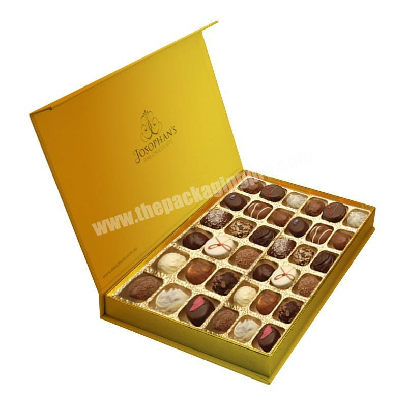 Custom Cardboard Empty Chocolate Box Bar Gift Chocolate packing Box For Candy with Divider Inserts