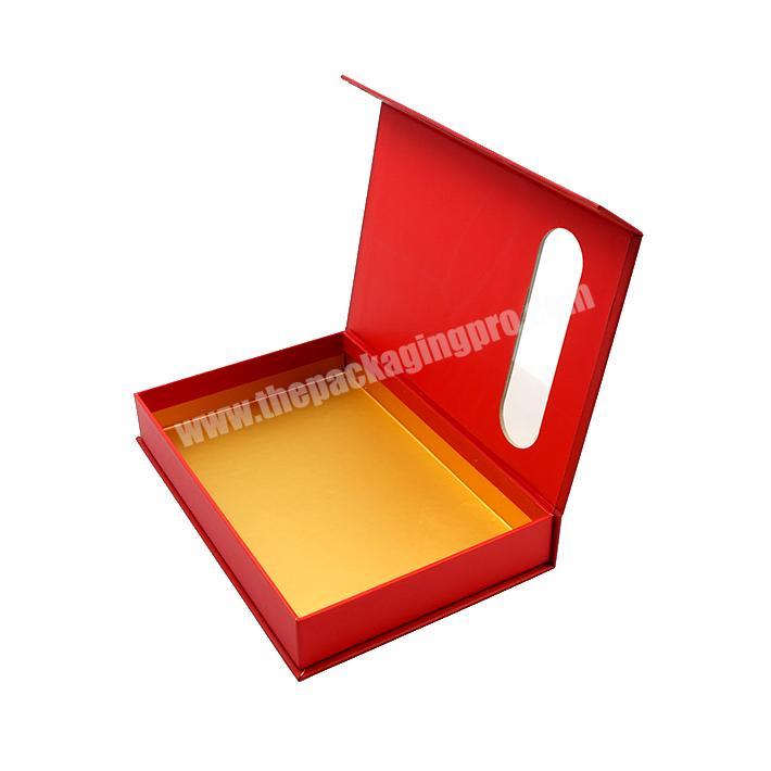 Custom Cardboard Paper Box Magnetic Closures Gold Insert Packaging Gift Boxes