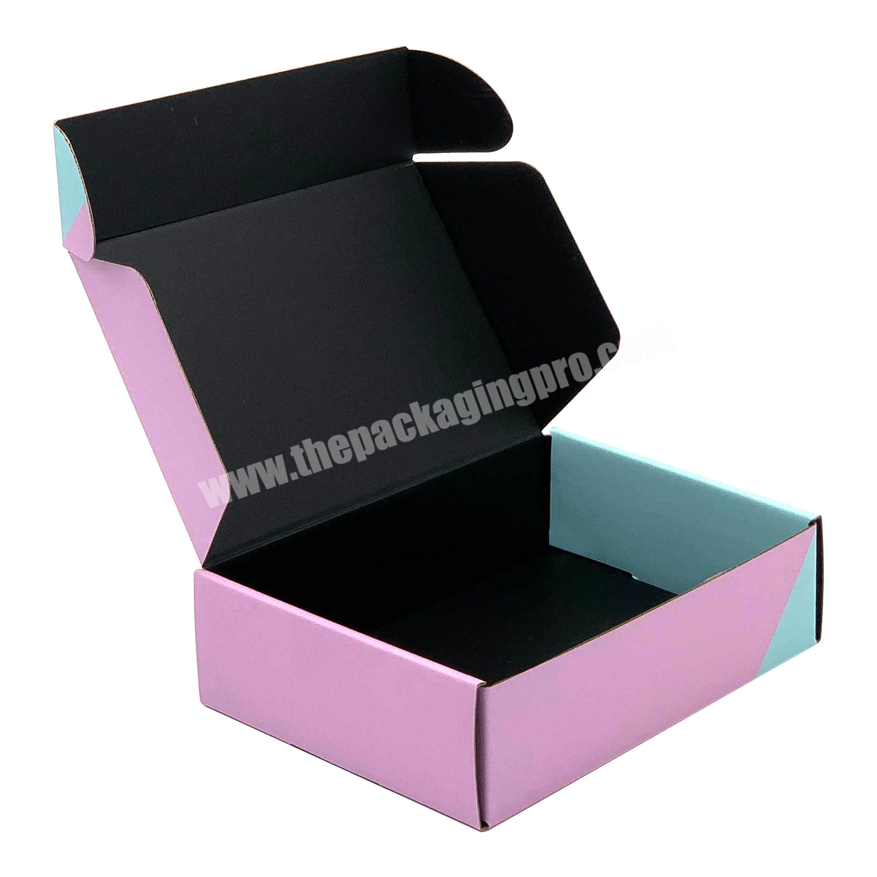 Custom Cardboard carton Box Packaging with logo Printing Color Shipping Boxes Pink Paper Gift Packaging Corrugated Mailer box
