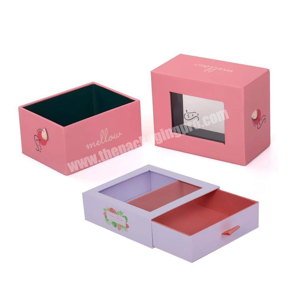 Custom Clear PVC Window Cardboard Gift Boxes With Clear Lid