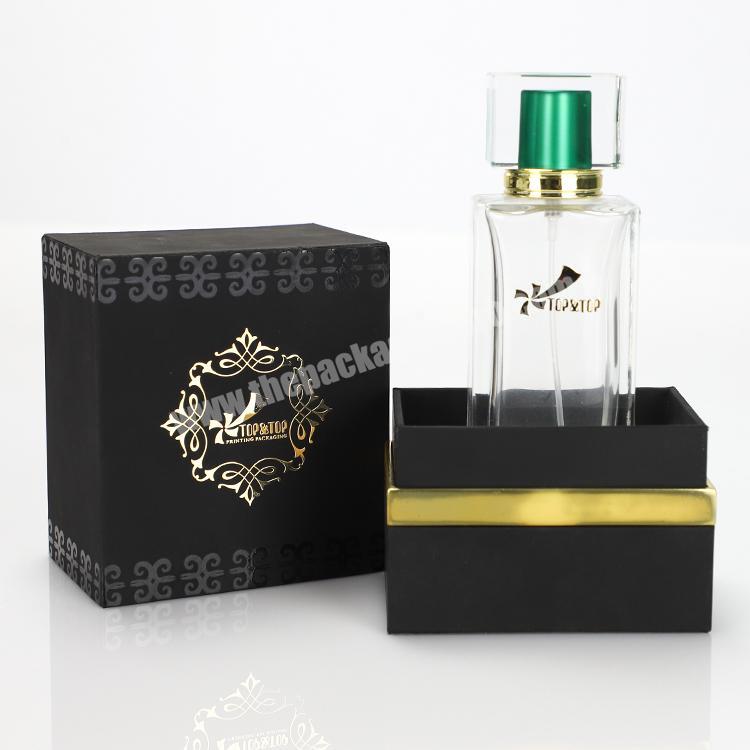 Custom Design Black Luxury Perfume Bottle Packaging Box with EVA Insert