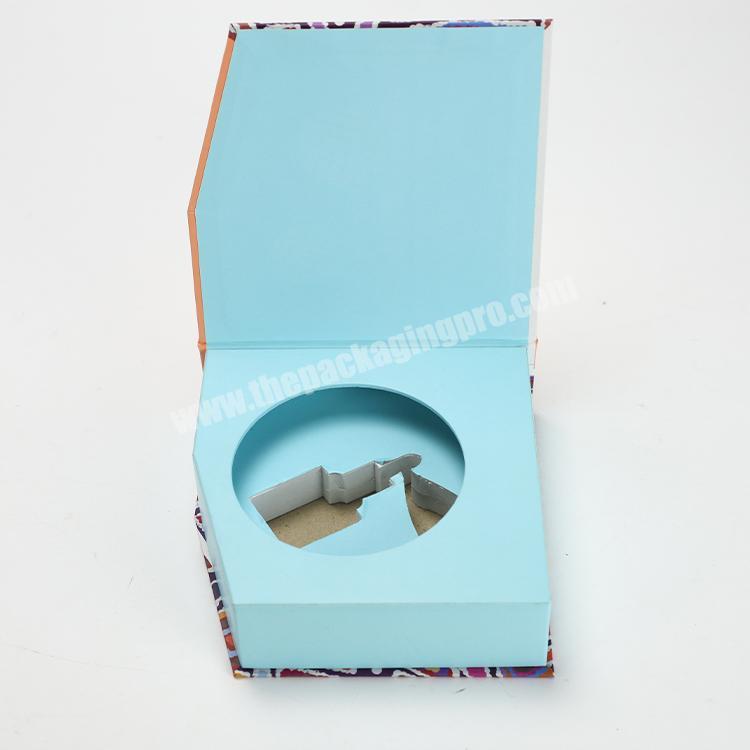 Custom Design Die Cutting Sunflower Cardboard 5-Sided Magnet Paper Box for Perfume Packaging