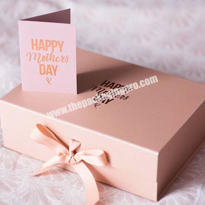 Paper Boxes Eco Friendly Custom Wedding Favors Bridesmaid Foldable Paper Gift Box Ribbons Gift Paper Packing Boxes Clothes