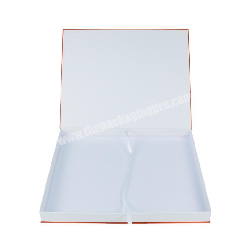 Custom Design Luxury orange Paper Packaging Magnetic Gift Box