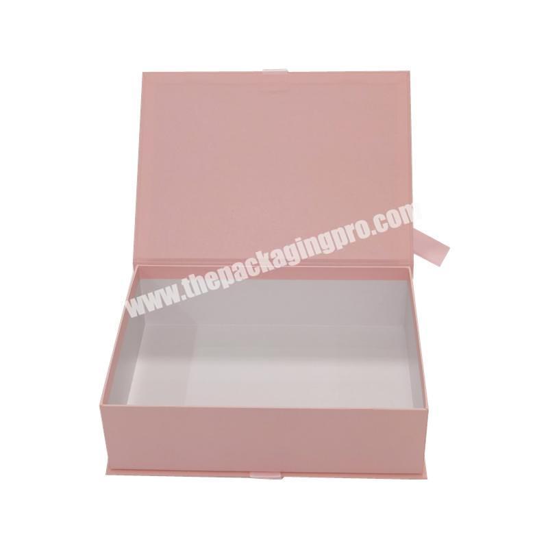 New Design Packing Factory Custom Logo Thick Handmade Pink Luxury Holiday Paper Gift Box Packaging