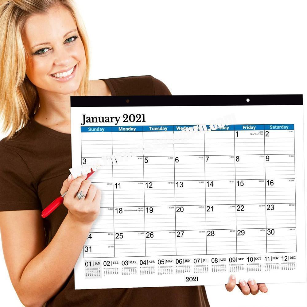 Custom Design Printed -2022 Hanging Monthly Tear Off  Wall Desk Academic Calendar Planner Pad