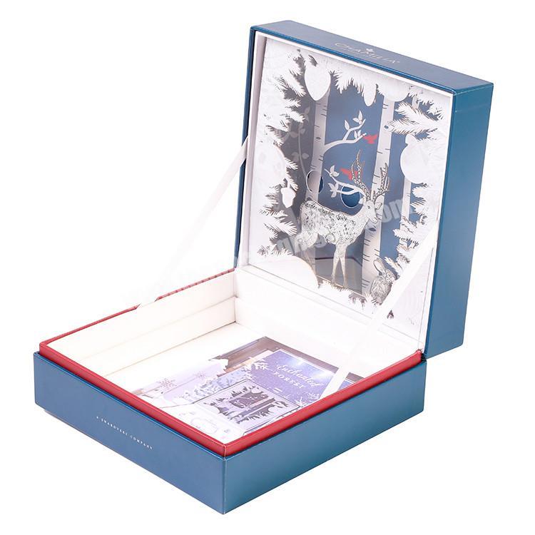 Custom Design Wedding Favor Box Creative Gift Cardboard Clamshell Box Luxury 3D Laser Cut Paper Box