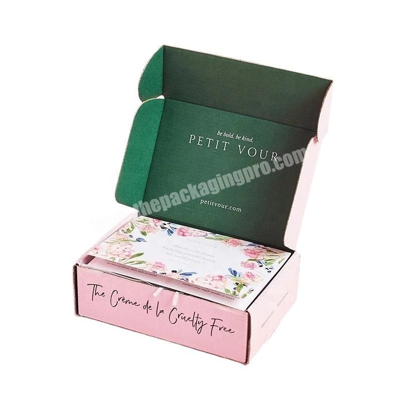 Custom Eco Friendly Printed Corrugated Shipping Box Tuck End Cosmetic Package Mailing Delivery Paper Mailer Box Logo Box
