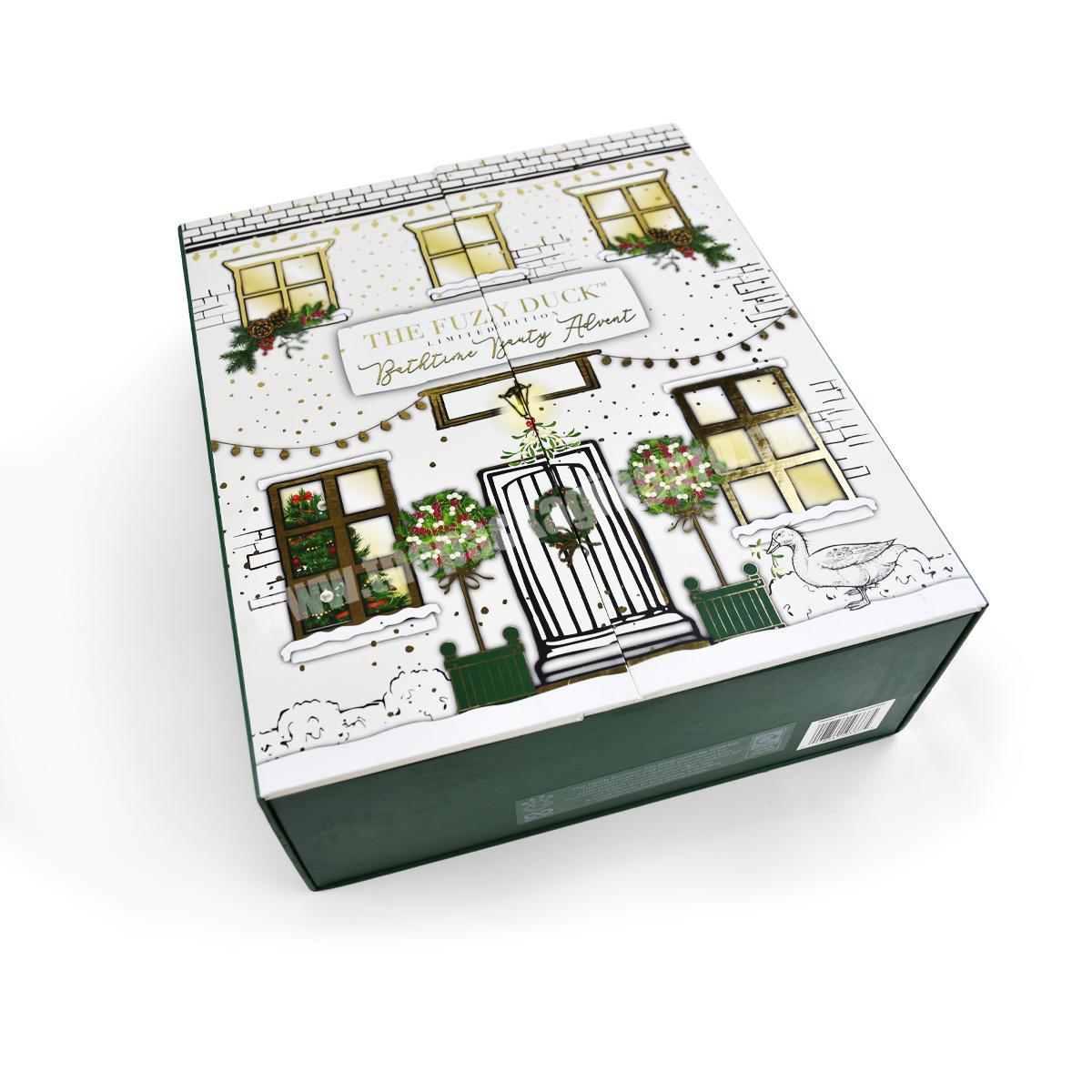 Custom Empty Countdown Christmas Advent Calendar Box Luxury Cardboard Paper Gift Beauty Cosmetic Packaging Box factory
