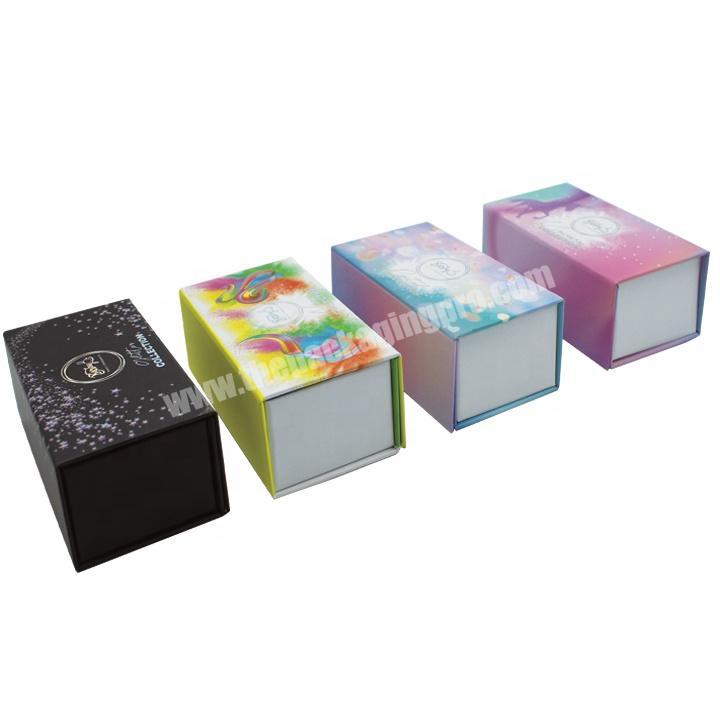 Custom Fashion Holographic Logo Paper Gift Packaging Gift Box Four Set Series For Nail Polish