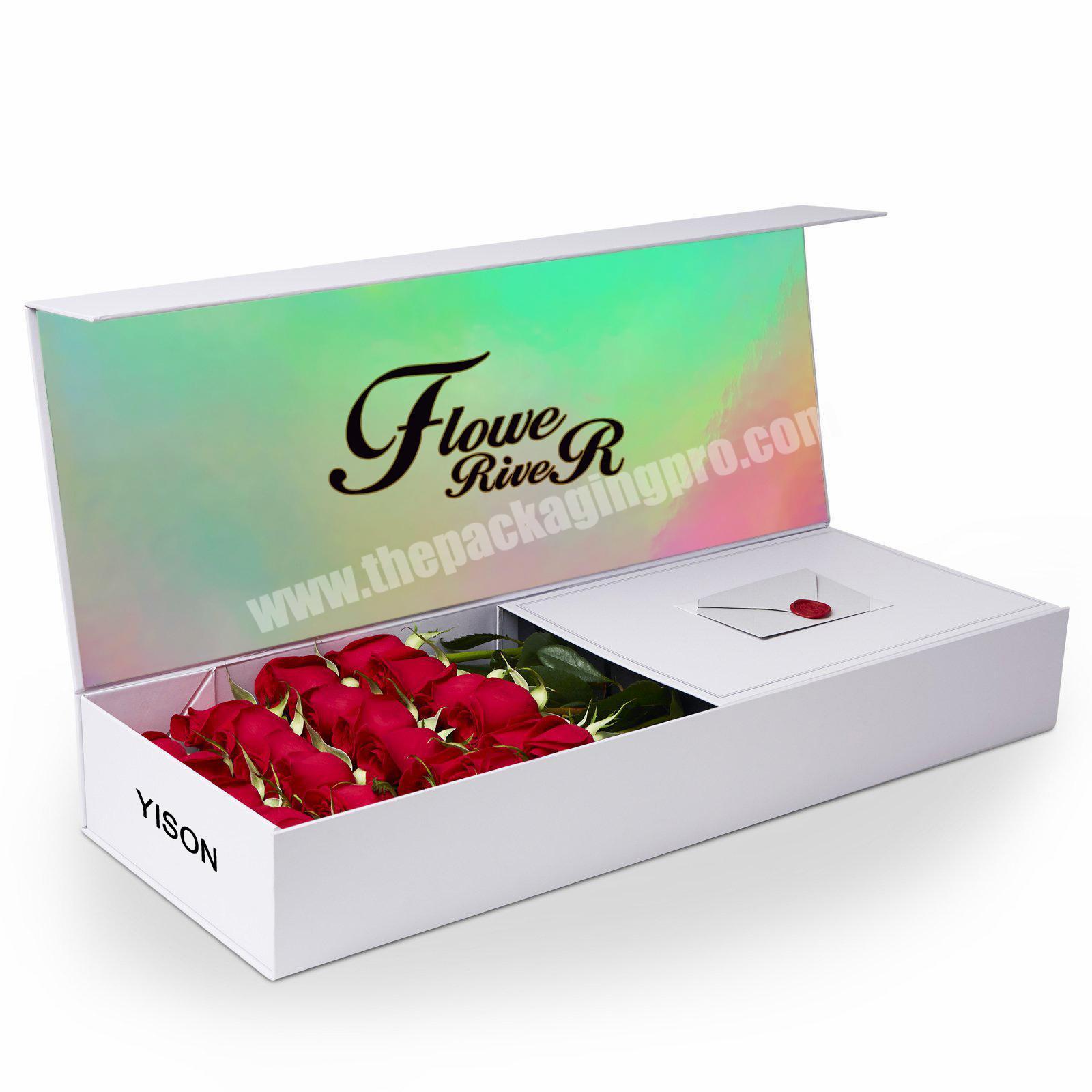 Custom Flower Roses Boxes For Roses Packaging Luxury Caja Para Flor