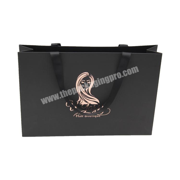 Custom Gift Bags Luxury Custom Packaging Wedding Christmas Black Shopping Small Gift Paper Gift Packaging Bag
