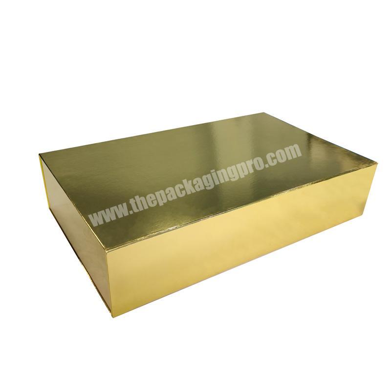Custom Gold Paper Card Color Collapsible Storage Folding Gift Box