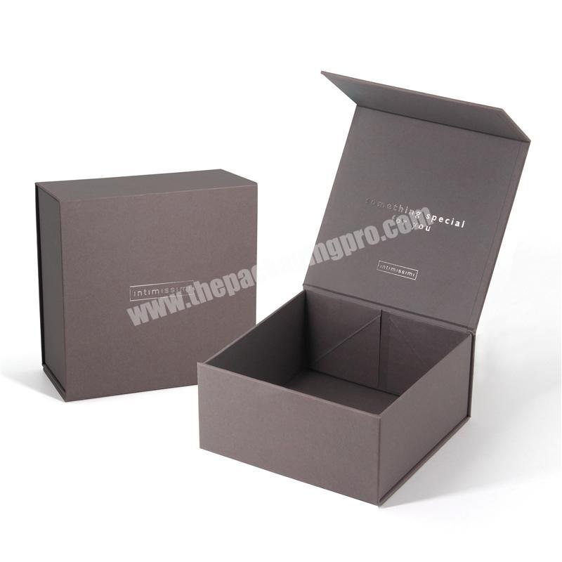 Custom High Quality Grey Cardboard Magnetic Gift Packaging Boxes