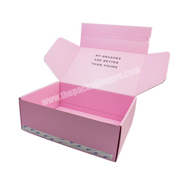 Custom High quality fancy clothing cardboard online shipping gift packaging mail boxes with disposable tape seal