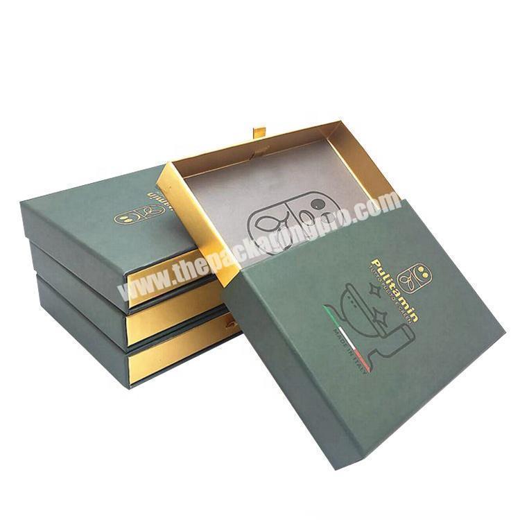 Custom Jewelry Bag Pouch Rigid Cardboard Gold Paper Gift Packaging High Quality Small Drawer Box