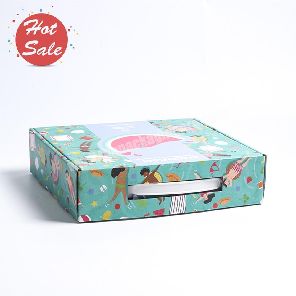 Custom Kraft Packaging Carton Paper Cardboard Suitcase Gift Box With Handle