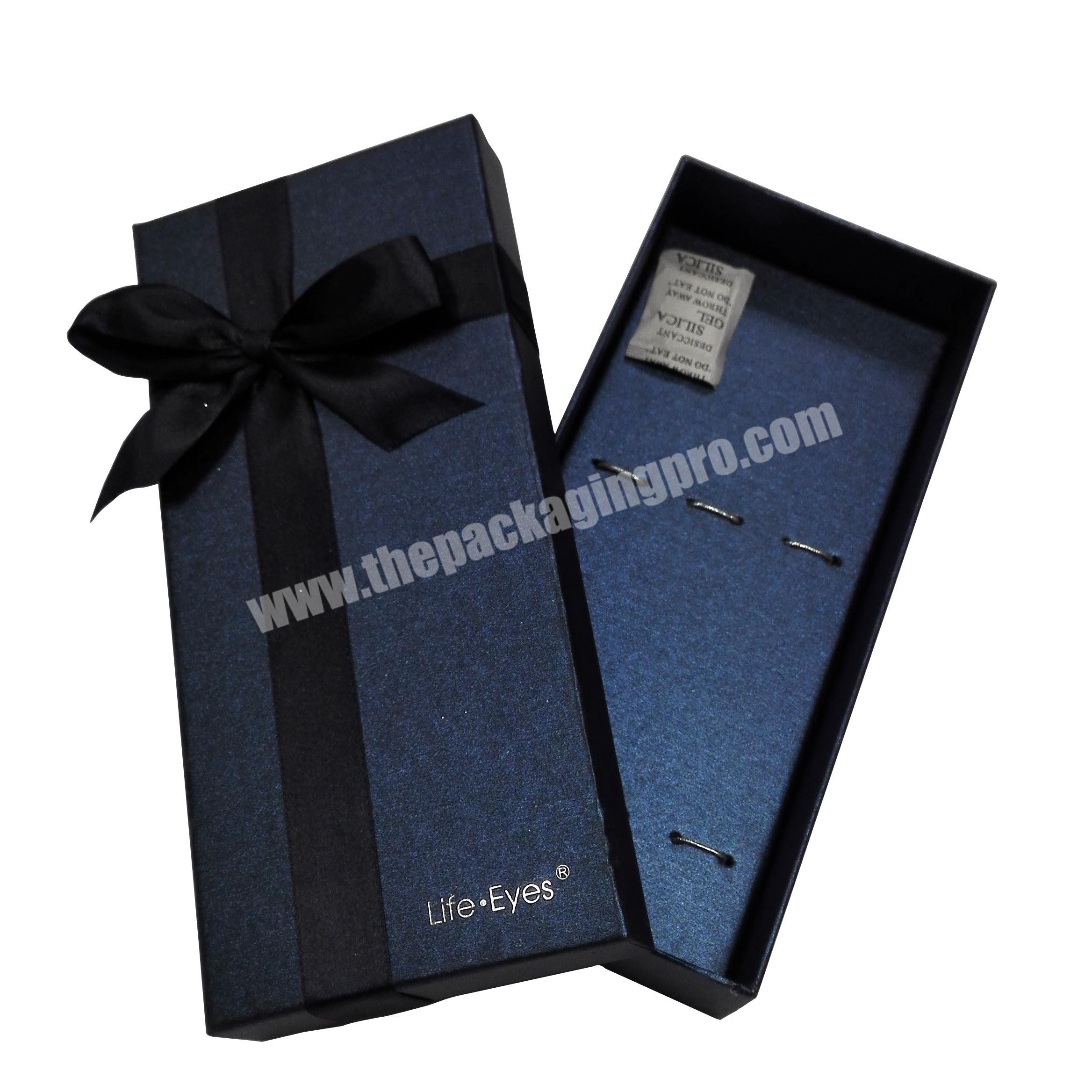 Custom Loge Design Exquisite Color Printing Lift Gift Box With Ribbon Exquisite Gift Box