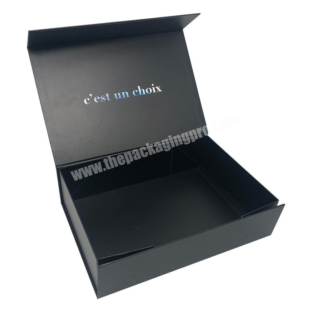 Custom Logo Caixa de Presente Magnet Folding Box Luxury Clamshell Extra Large Gift Box Magnetic Lid