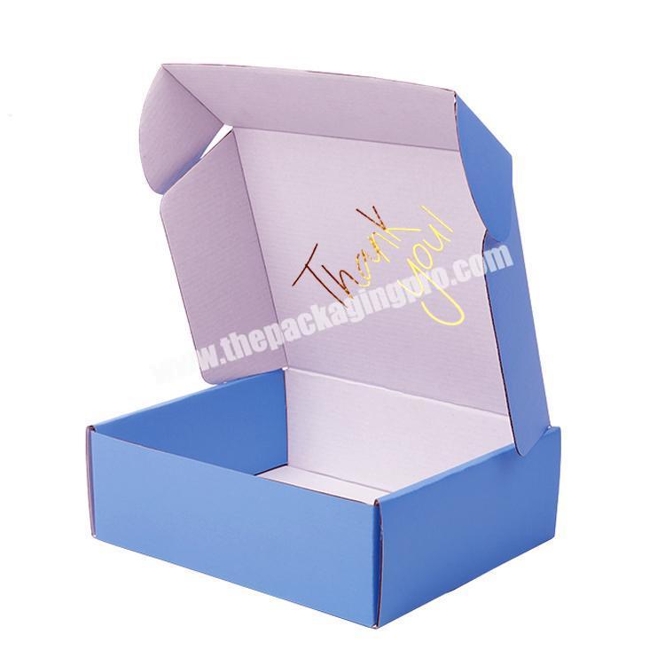 Custom Light Baby Blue Cardboard Corrugated Carton Box Printed Blue Clothing Cupcake Cake Packaging Boxes for Shipping Mailer