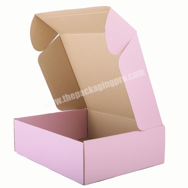 Custom Logo Cardboard Cartons Skincare Corrugated Packaging Boxes Shipping Mailer Box Pink Cosmetic Set Cosmetics Mailing