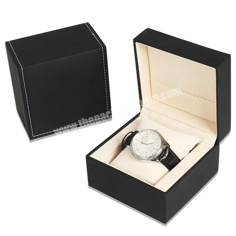 Custom Logo Cardboard Luxury Wrist Black Single Watch Gift Box Packaging Boxes Watch Box for Watches