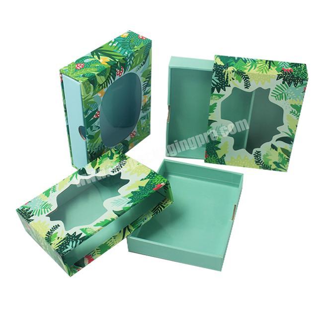 Custom Logo Cardboard Window Baby Gift Packaging Paper Drawer Gift Box
